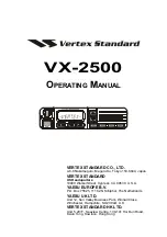 Preview for 1 page of Vertex Standard VX-2500 Operating Manual