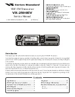 Preview for 1 page of Vertex Standard VX-2500EV Service Manual