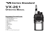 Vertex Standard VX-261 Operating Manual предпросмотр