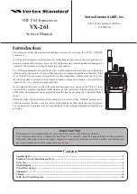 Preview for 1 page of Vertex Standard VX-261 Service Manual