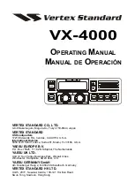 Vertex Standard VX-4000 Series Operating Manual preview
