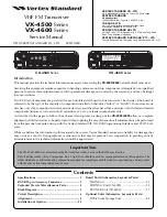 Предварительный просмотр 1 страницы Vertex Standard VX-4500 Series Service Manual