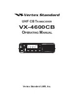 Preview for 1 page of Vertex Standard VX-4600CB Operating Manual