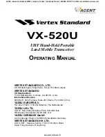 Vertex Standard VX-520U Operating Manual preview