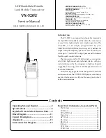 Vertex Standard VX-520U Service Manual preview