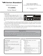 Vertex Standard VX-6000U Service Manual preview