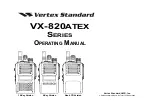 Vertex Standard VX-820ATEX Operating Manual предпросмотр