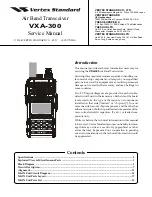 Vertex Standard VXA-300 Pilot III Service Manual preview