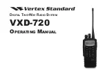 Vertex Standard VXD-720 digital Operating Manual preview