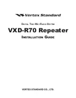 Vertex Standard VXD-R70 Installation Manual preview