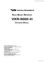 Preview for 1 page of Vertex Standard VXR-9000-H Operating Manual