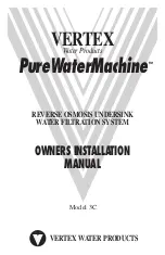 Preview for 1 page of Vertex PureWaterMachine 3C Owners & Installation Manual