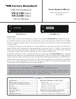 Preview for 1 page of Vertex VX-2100 series Service Manual