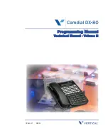 Preview for 1 page of Vertical Comdial DX-80 Technical Manual