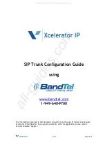 Предварительный просмотр 1 страницы Vertical Xcelerator IP2007 Configuration Manual