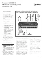 Preview for 1 page of Vertiv Avocent ACS8000 Quick Installation Manual