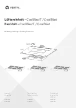 Preview for 1 page of Vertiv CoolBlast Series Operating Instructions Manual