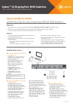 Preview for 1 page of Vertiv Cybex SC 820DP Quick Installation Manual