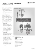 Preview for 1 page of Vertiv Cybex SC 920XD Quick Installation Manual