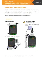 Preview for 1 page of Vertiv DELTA 600 Installation And User Manual