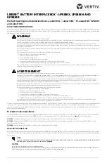 Preview for 1 page of Vertiv LIEBERT BATTERY INTERFACE BOX UPSBIBX Product Specification/Installation Sheet