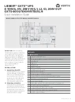 Vertiv Liebert GXT5-10KHVRT5UXLN Quick Installation Manual preview