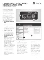 Preview for 1 page of Vertiv Liebert IntelliSlot RDU101 Quick Installation Manual