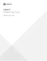 Vertiv Liebert IntelliSlot Unity Card Installer And User Manual preview