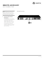 Preview for 1 page of Vertiv Remote Access Key Quick Installation Manual