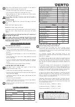 Предварительный просмотр 13 страницы VERTO 50G272 Instruction Manual