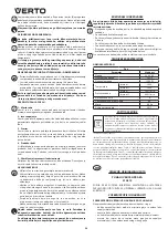 Preview for 34 page of VERTO 51G515 Instruction Manual