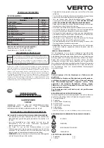 Предварительный просмотр 9 страницы VERTO 52G460 Manual