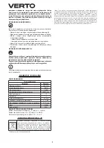 Preview for 8 page of VERTO 52G607 Instruction Manual