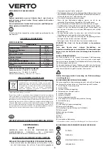 Preview for 12 page of VERTO 52G607 Instruction Manual