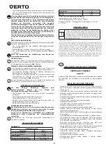 Предварительный просмотр 22 страницы VERTO 52G710 Instruction Manual