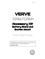 Verve CAM Accessory Kit Quick Start Manual предпросмотр