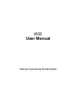 Preview for 1 page of Verykool i603 User Manual