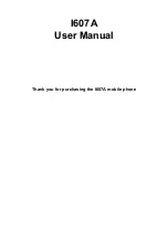 Preview for 1 page of Verykool I607A User Manual