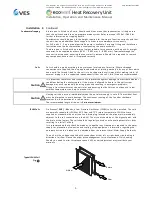 Предварительный просмотр 5 страницы VES ecovent Installation, Operation And Maintenance Manual