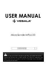VESALA MicroSonde MPL6-33 User Manual preview