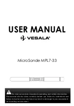 VESALA MicroSonde MPL7-33 User Manual preview