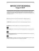 Preview for 3 page of VESPA 664787 Service Station Manual