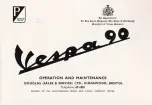 Предварительный просмотр 2 страницы VESPA 90 Operation And Maintenance