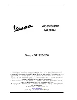 Preview for 2 page of VESPA GT 125 Workshop Manual