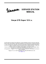 Preview for 2 page of VESPA GTS Super 125 i.e. Service Station Manual