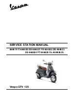 VESPA GTV 125 Service Station Manual preview