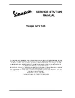 Предварительный просмотр 2 страницы VESPA GTV 125 Service Station Manual