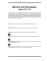 Предварительный просмотр 3 страницы VESPA GTV 125 Service Station Manual