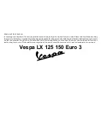 VESPA LX 125 150 Euro 3 User Manual preview