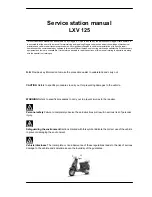 Preview for 3 page of VESPA LXV 125 Service Station Manual